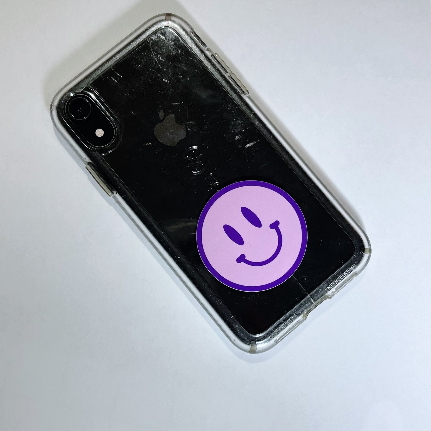 Purple Happy Face Sticker