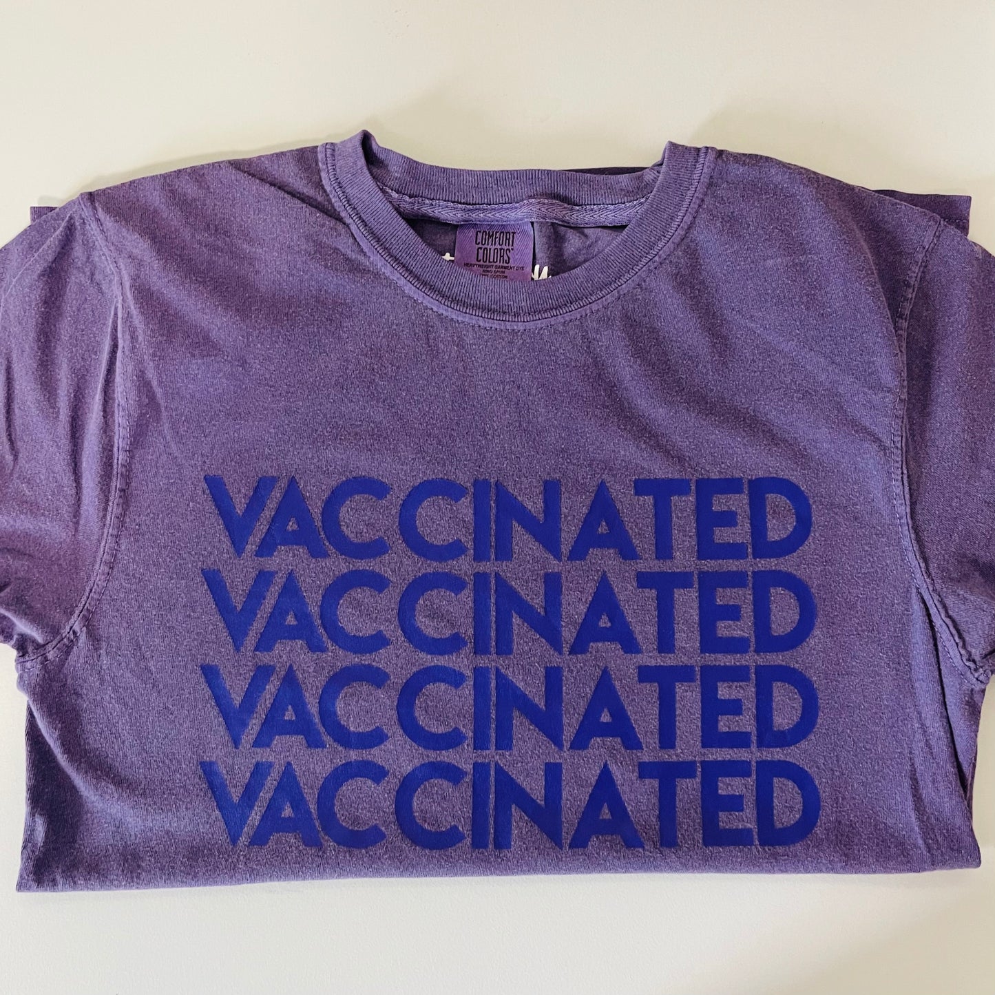 Solid Purple VACCINATED Tee