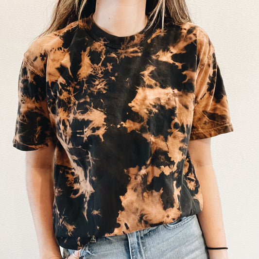 Black Bleach Dye Tee