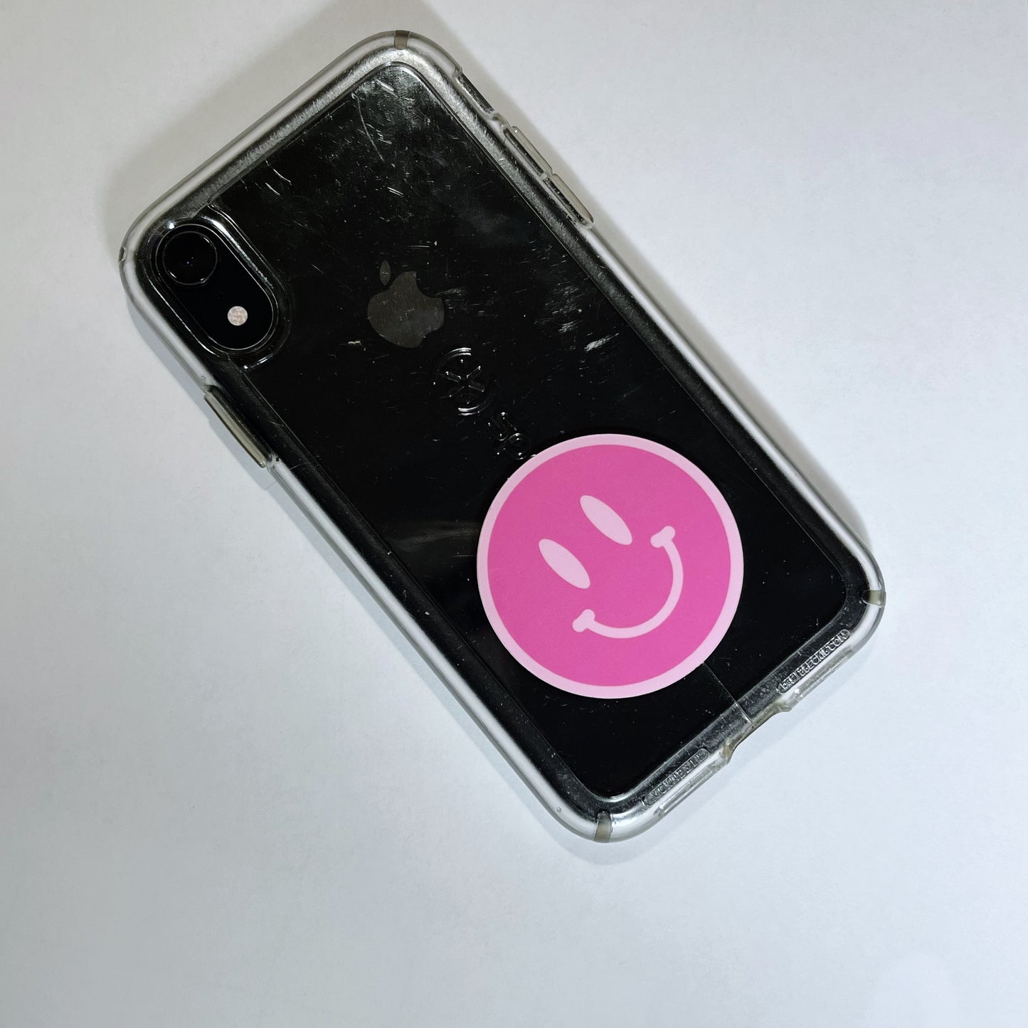 Pink Happy Face Sticker