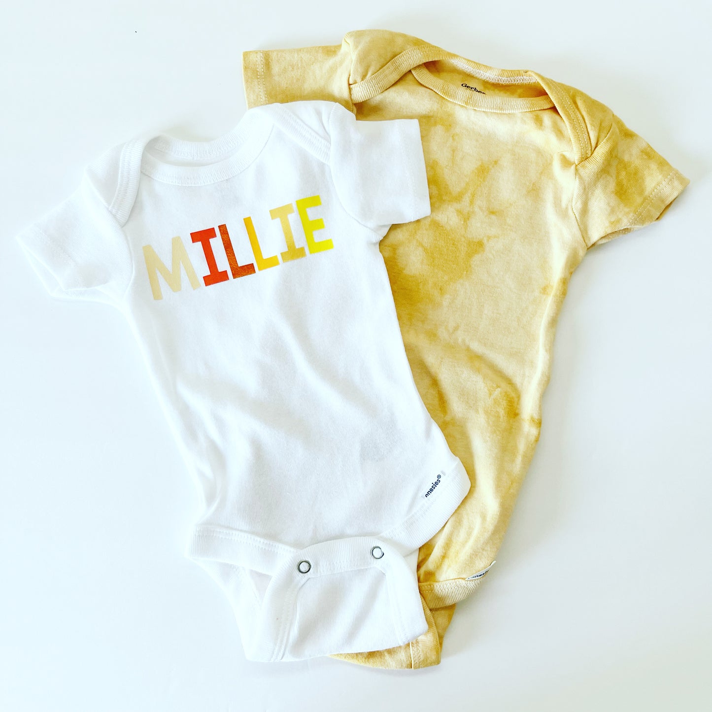 Custom Name Baby Bodysuits - Color Gradient