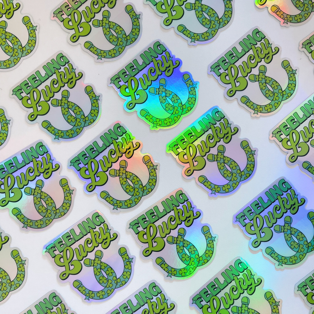 Feeling Lucky Holographic Sticker