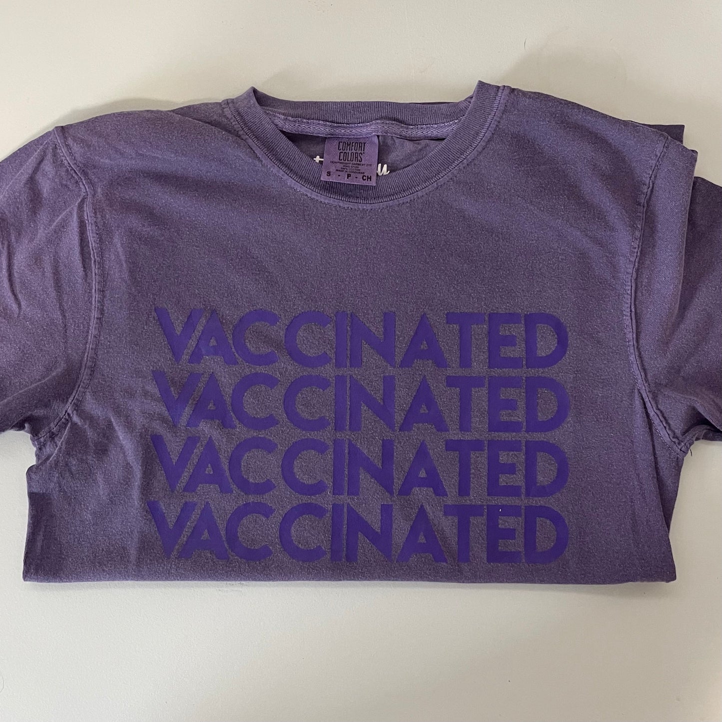 Solid Purple VACCINATED Tee