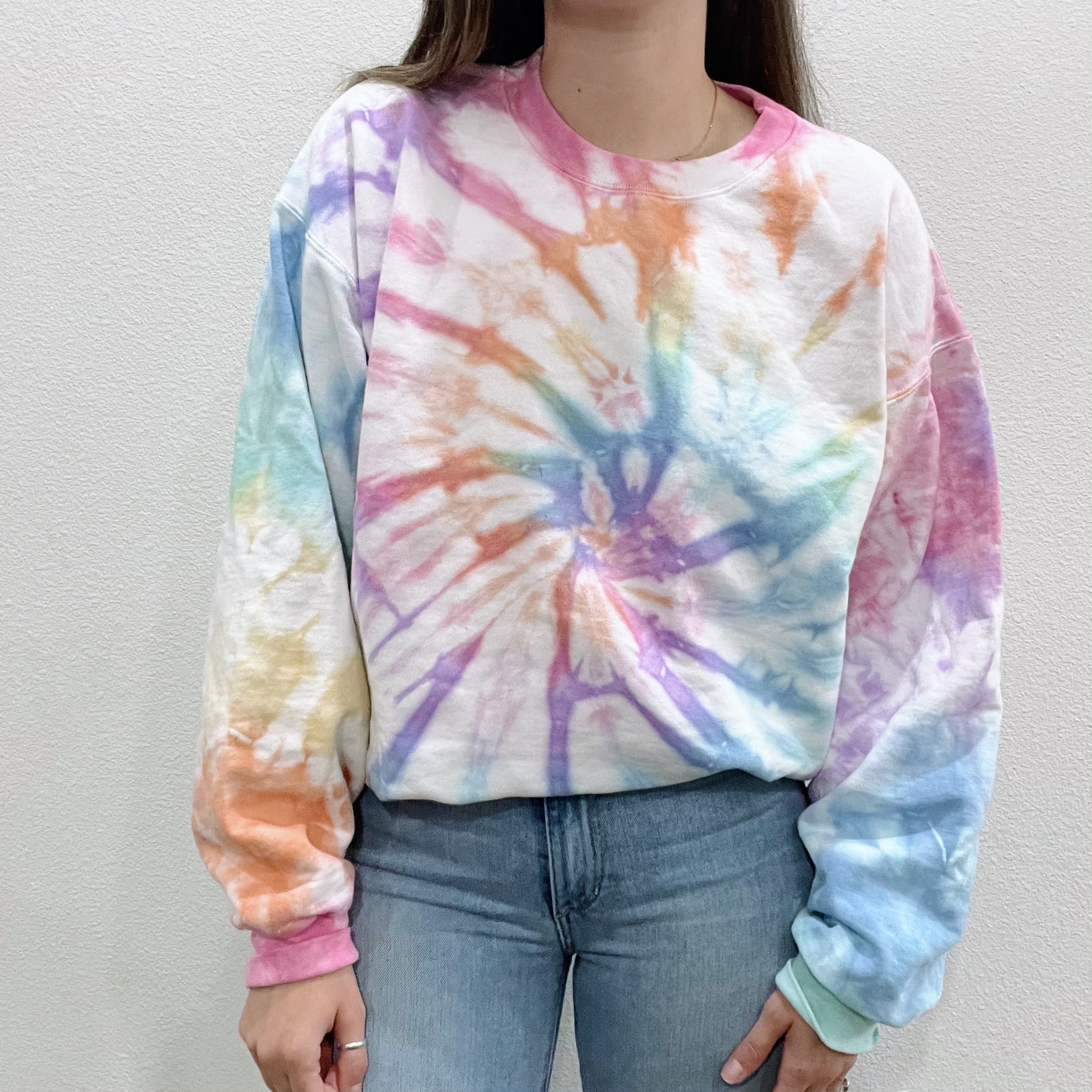 Tie dye rainbow online sweatshirt