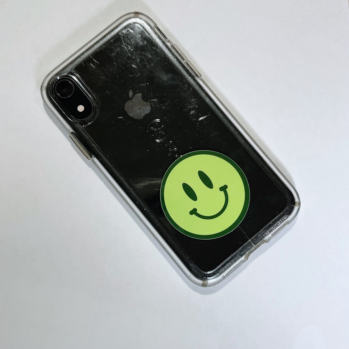 Green Happy Face Sticker