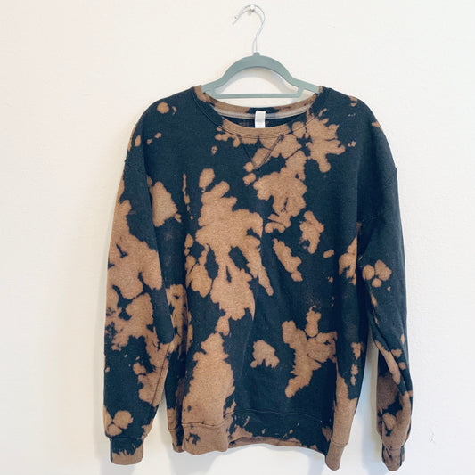 Black Bleach Dye Sweatshirt