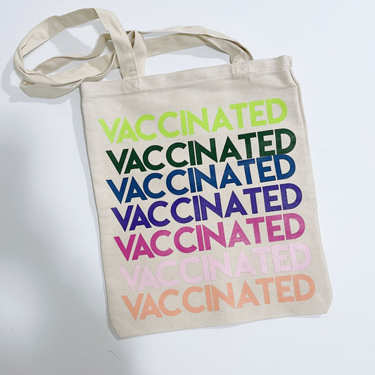 Vaccinated Reusable Canvas Totes