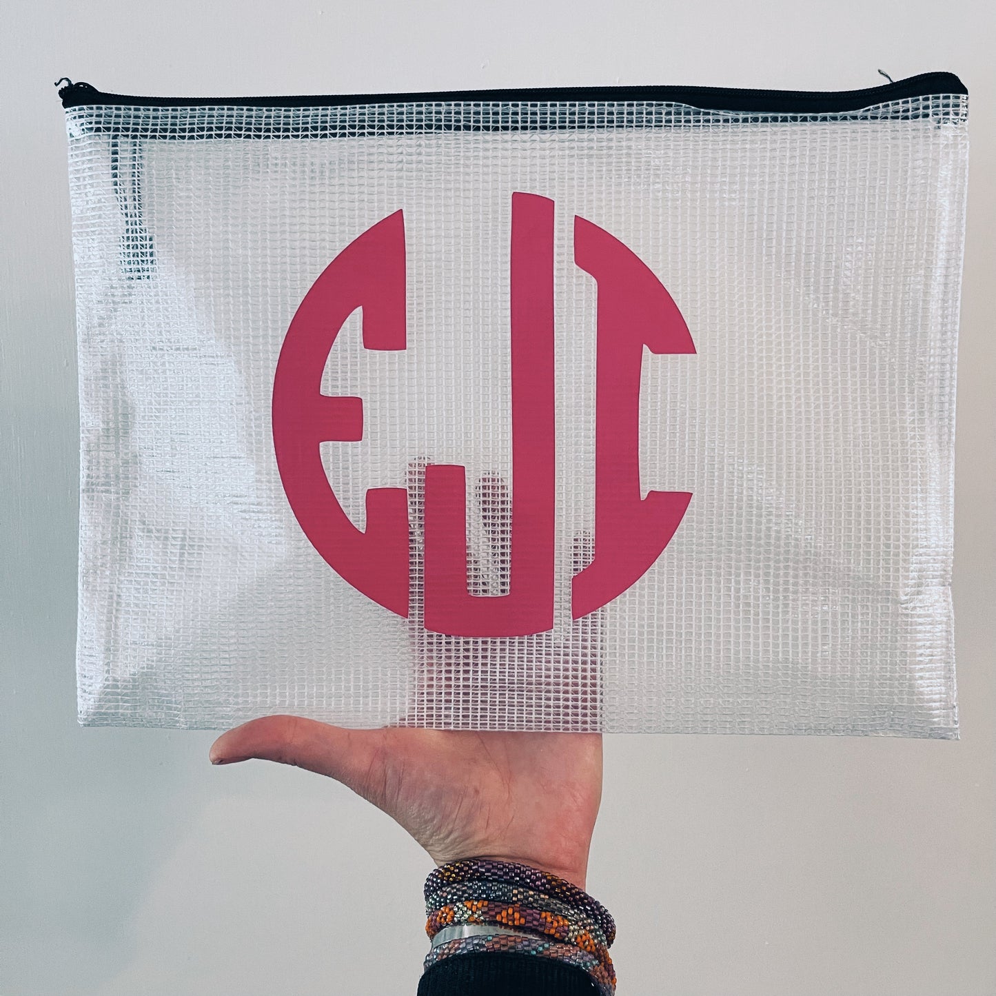 Monogram Plastic Pouch