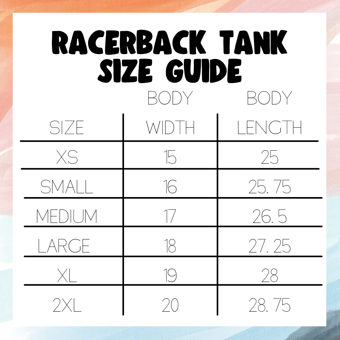 Racerback Tanks- 4 color options